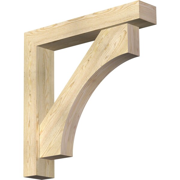 Ekena Millwork Westlake Block Rough Sawn Bracket w/ Offset Brace, Douglas Fir, 6"W x 34"D x 34"H BKT0604X34X34WTL05RDF - main